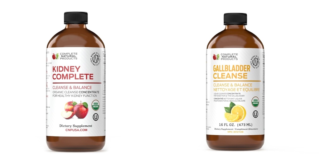 Complete Natural Products Kidney Complete 16oz & Gallbladder Complete 16oz Bundle