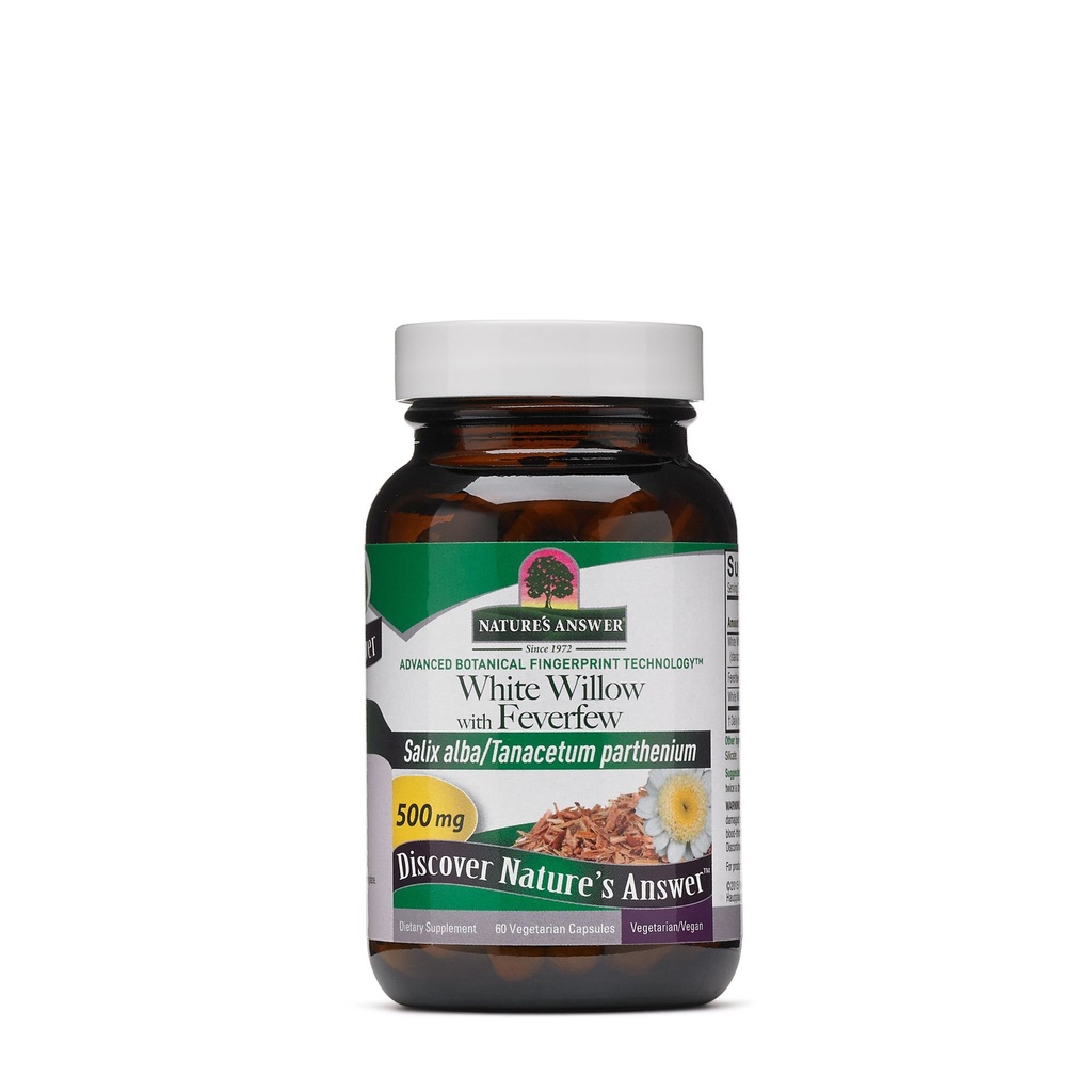 Απάντηση της Φύσης Λευκή Γουίλοου με Feverfew 500mg 60-Κάψουλες 