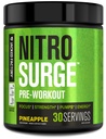 Jacked Factory NITROSURGE Preworkout Supplement - Ατελείωτη Ενέργεια, Άμεση Ενίσχυση Κερδίζει, Καθαρή Εστίαση, Έντονες Αντλίες - ΟΧΙ Booster & Ισχυρή Preworkout Energy Powder - 30 Υπηρεσίες, Ανανάς