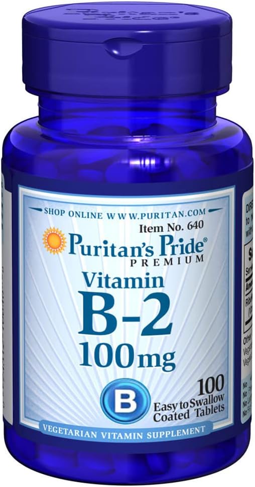 Puritans Pride Vitamin B-2 100 Mg Δισκία, 100 Count