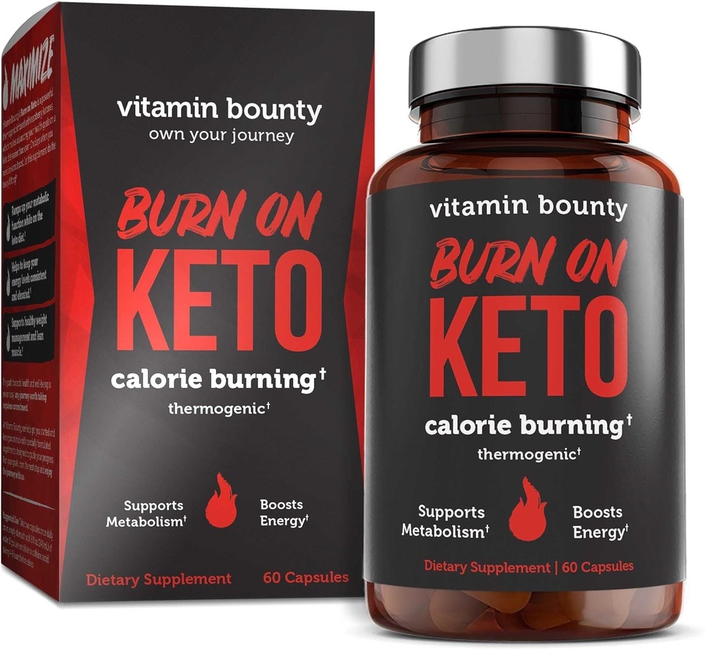 Κάψιμο βιταμίνης Bounty Σε θερμογόνο Keto Fat Burner για άνδρες και γυναίκες - συμπλήρωμα απώλειας βάρους με σμέουρων κετόνες - Μεταβολισμός Booster, χάπια ενέργειας, όρεξη καταπιεστικό - 60 κάψουλες