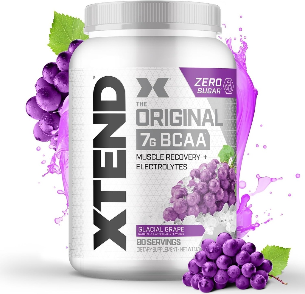 Xtend αρχική BCAA σκόνη 7g BCAA και 2.5g L-Γλουταμίνη, ζάχαρη δωρεάν μετά την προπόνηση μυϊκή ανάνηψη ποτό με Αμινοξέα για άνδρες και γυναίκες, 90 εξυπηρετούν