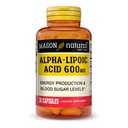MASON NATURAL Alpha Lipoic Acid 600mg per Serving, συμπλήρωμα ALA χωρίς γλουτένη, 30 κάψουλες