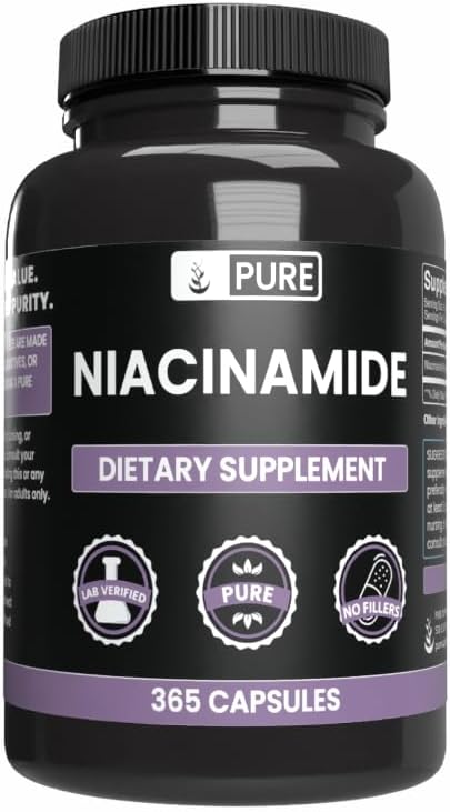 Pure Original Ingredients Niacinamide (365 Capsules) No Magnesium Or Rice Fillers, Always Pure, Lab Verified