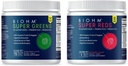 BIOHM Super Reds and Greens Bundle, Superfood Powder with Probiotics and Digestive Enzymes, Packed with Antioxidants and Polyphenols, Allergen Free, Non-GMO, Vegan - 30 Servies Κάθε ένα