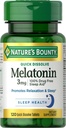 Nature's Bounty Melatonin, Προωθεί την χαλάρωση & τον ύπνο, 100% χωρίς φάρμακα Sleep Aid, 3 mg, 120 Quick Dissolve Tablets