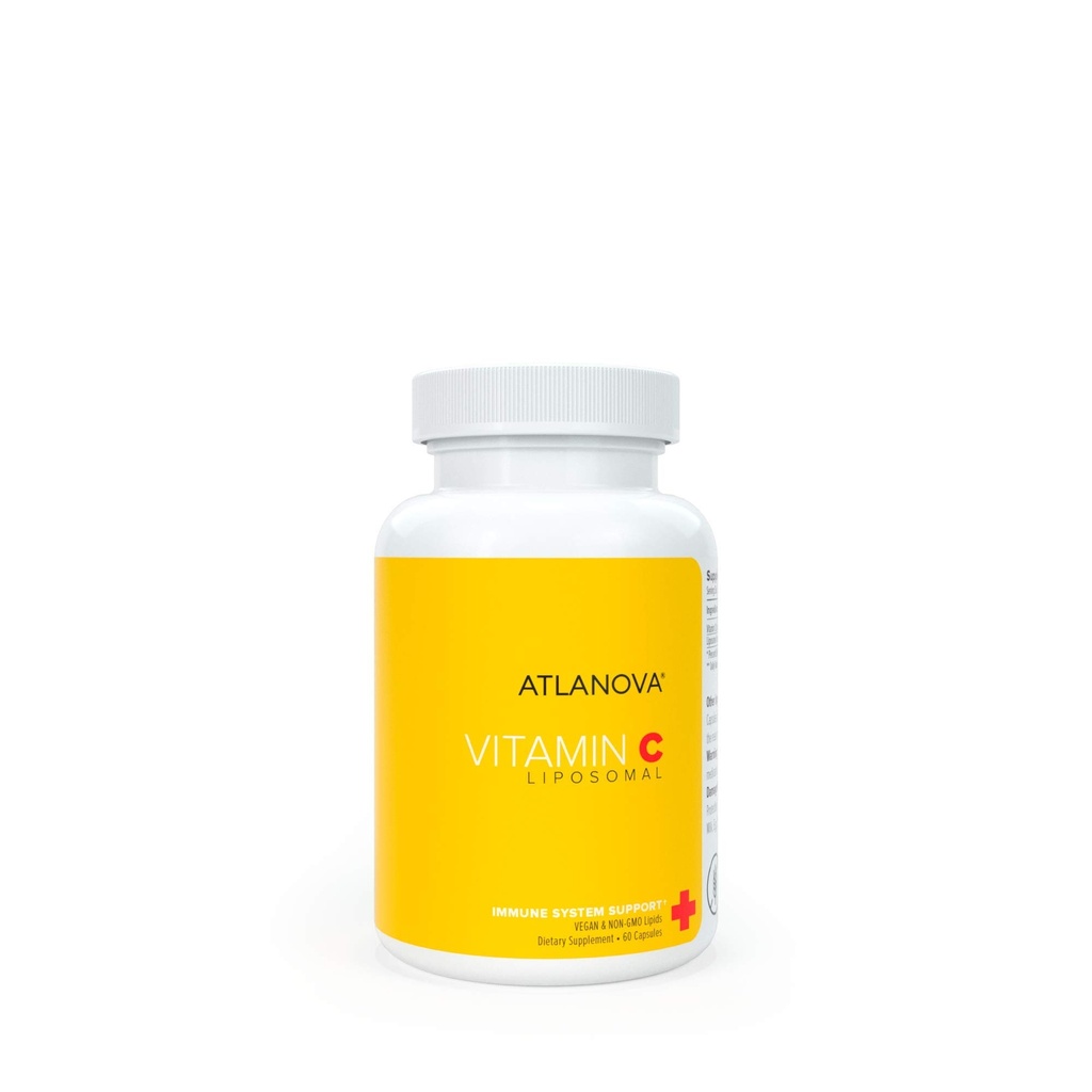 ATLANOVA True Liposomal Vitamin C 1000mg Κάψουλες Vegan Best Natural Non GMO Made in USA Αντιοξειδωτικό Μέγιστη Απορρόφηση Υποστήριξη ανοσοποιητικού συστήματος & Collagen Booster Liposome Lab Formula Συμπλήρωμα