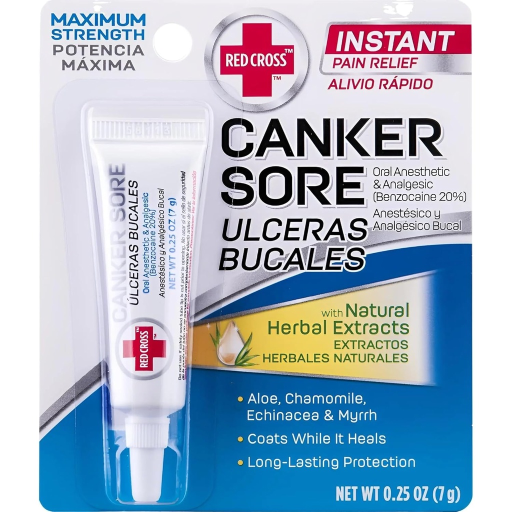 Red Cross Canker Sore Medication - 0.25 Oz (Συσκευασία Μαΐου Vary)