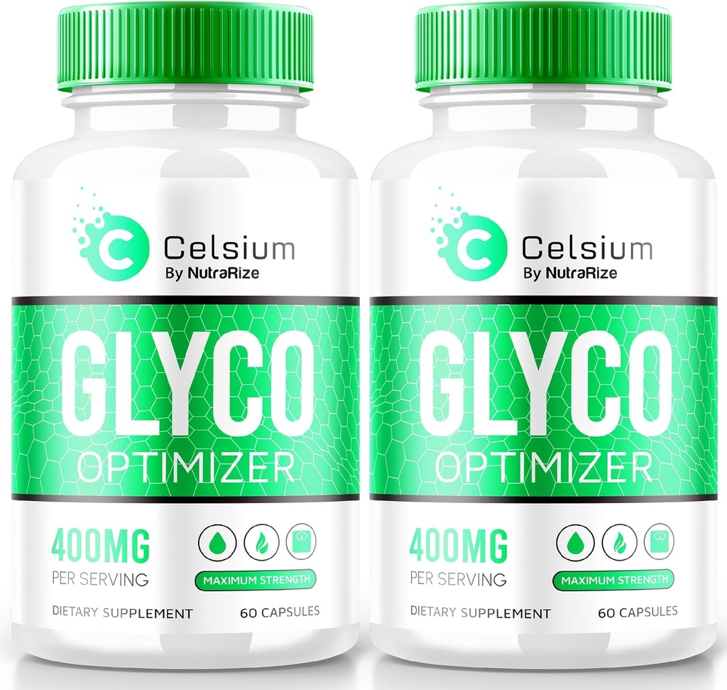 NutraRize (Pack of 2) Celsium Glyco Optimizer, υποστήριξη ροής αίματος, όλα τα φυσικά κάψουλες για τη διατήρηση σταθερών επιπέδων, Herbal Plus Vitamins Formula για τη συνολική υγεία, επίσημες κριτικές (120 κάψουλες)