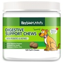 Herbion Pets Digestive Support Chews with Probiotics & Enzymes, 120 Soft Chews, with Daily Digestive Enzymes, for βελτιωμένη υγεία των ούλων, minimum 2 Billion CFUs, Made in USA for Dogs 12 Weeks+, Pack 1