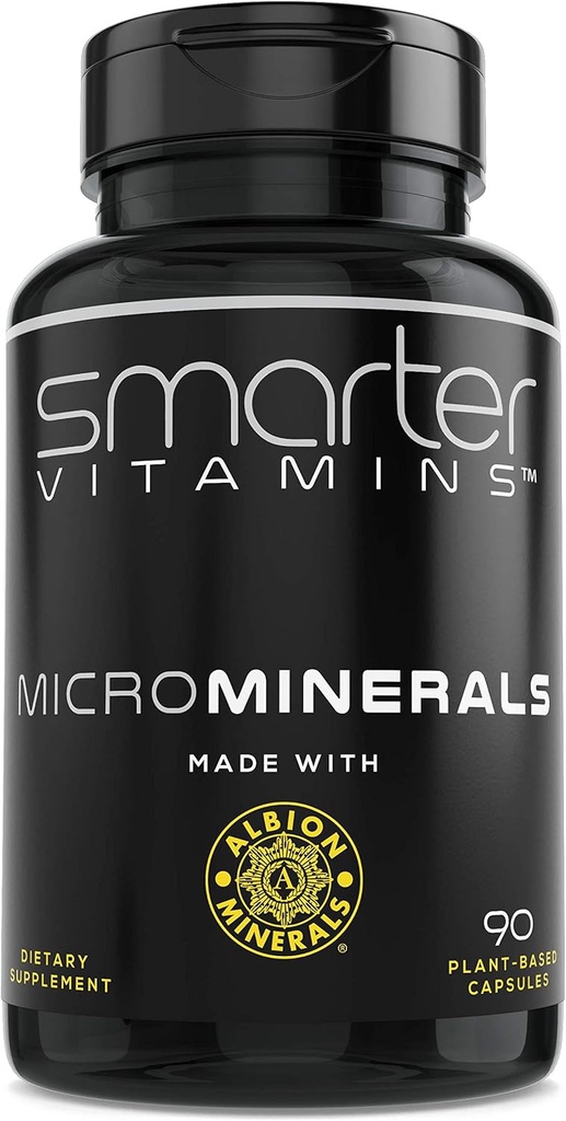 15mg Γλυκινικός ψευδάργυρος από Albion® 6 Essential Trace Bisglycinate Minerals, Manganese, Boron, Chromium, Selenium, Molybdenum Supplement, 90 Plant-based Vegan Capsles