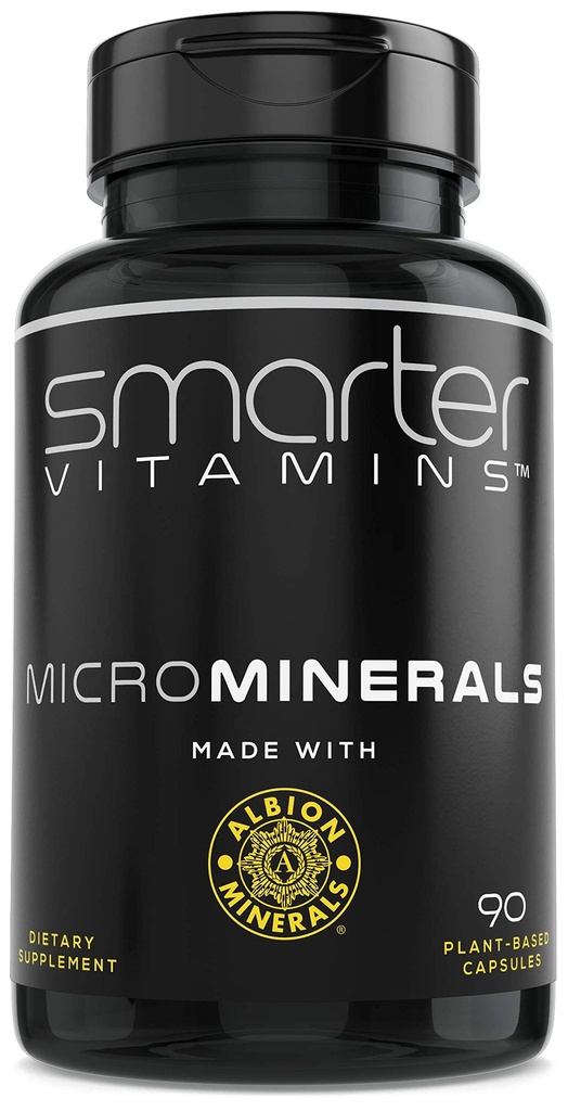 15mg Γλυκινικός ψευδάργυρος από Albion® 6 Essential Trace Bisglycinate Minerals, Manganese, Boron, Chromium, Selenium, Molybdenum Supplement, 90 Plant-based Vegan Capsles