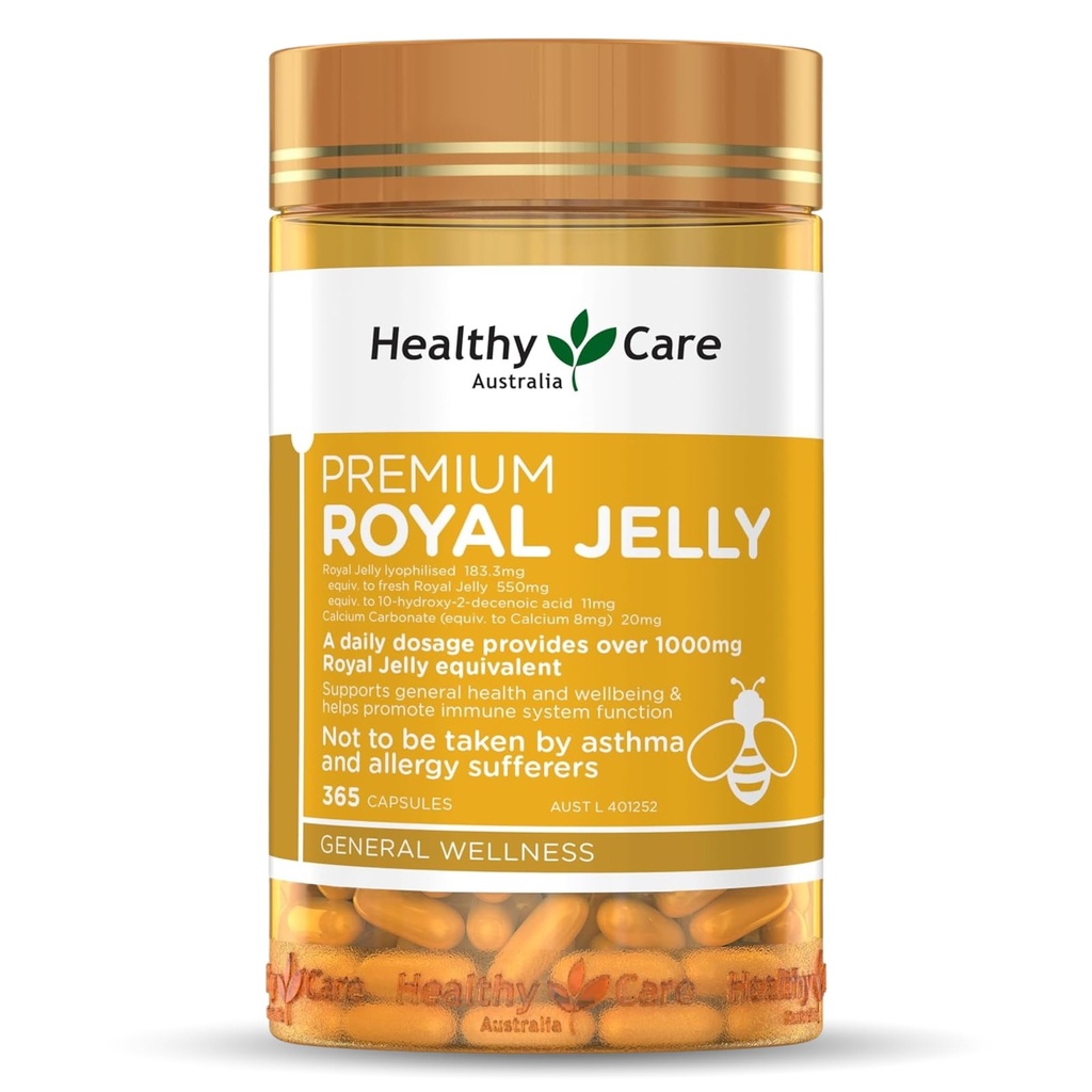 Healthy Care Royal Jelly 1000 365 Συμπληρώματα καψακίων Made in Australia
