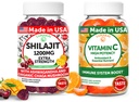 Lunakai USA Made Shilajit & Vitamin C Υψηλής ισχύος Gummies Bundle – Ενέργεια και ανοσοποιητική υποστήριξη – Μη ΓΤΟ & Νοστιμότατο