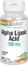 SOLARAY Alpha Lipoic Acid 250 mg - 60 VegCaps - Healthy Antioxidant Activity & Energy Support - Non-GMO & Vegan