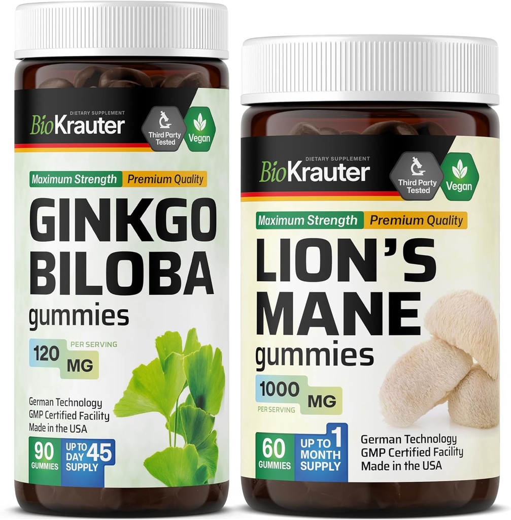 BIO KRAUTER Ginkgo Biloba 90 Gummies & Μάνα λιονταριού 60 Gummies