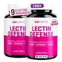 GOBIOTIX Lectin Defense - Lectin Blocker Supplement for Leaky Gut with MSM and Digestive Enzymes - Aids in Enternal Health for Women and Men - Non-GMO + Gluten Free - 60 Κάψουλες (2)
