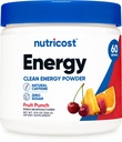 Nutricost Energy Complex (Fruit Punch) (60 Servings) - Clean Energy Powder, 300g Dietary Supplement