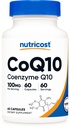 Nutricost CoQ10 100mg, 60 κάψουλες χορτοφάγων, 60 Σερβιέτες - Συνένζυμο Q10