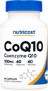Nutricost CoQ10 100mg, 60 Vegetarian Capsules, 60 Servings - Coenzyme Q10