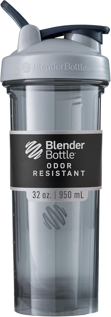 BlenderBottle Shaker μπουκάλι Pro Series Ιδανικό για τις πρωτεϊνικές ανακινήσεις και πριν την προπόνηση, 32-Ounce, Pebble Γκρι