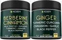 Bundle 7in1 Berberine HCl & 5in1 Ginger Supplement - Support Immune, Digestion and Heart Health