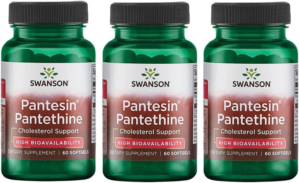 Swanson Ultra Pantesin Pantethine 300 mg 60 Softgels (Pack of 3)
