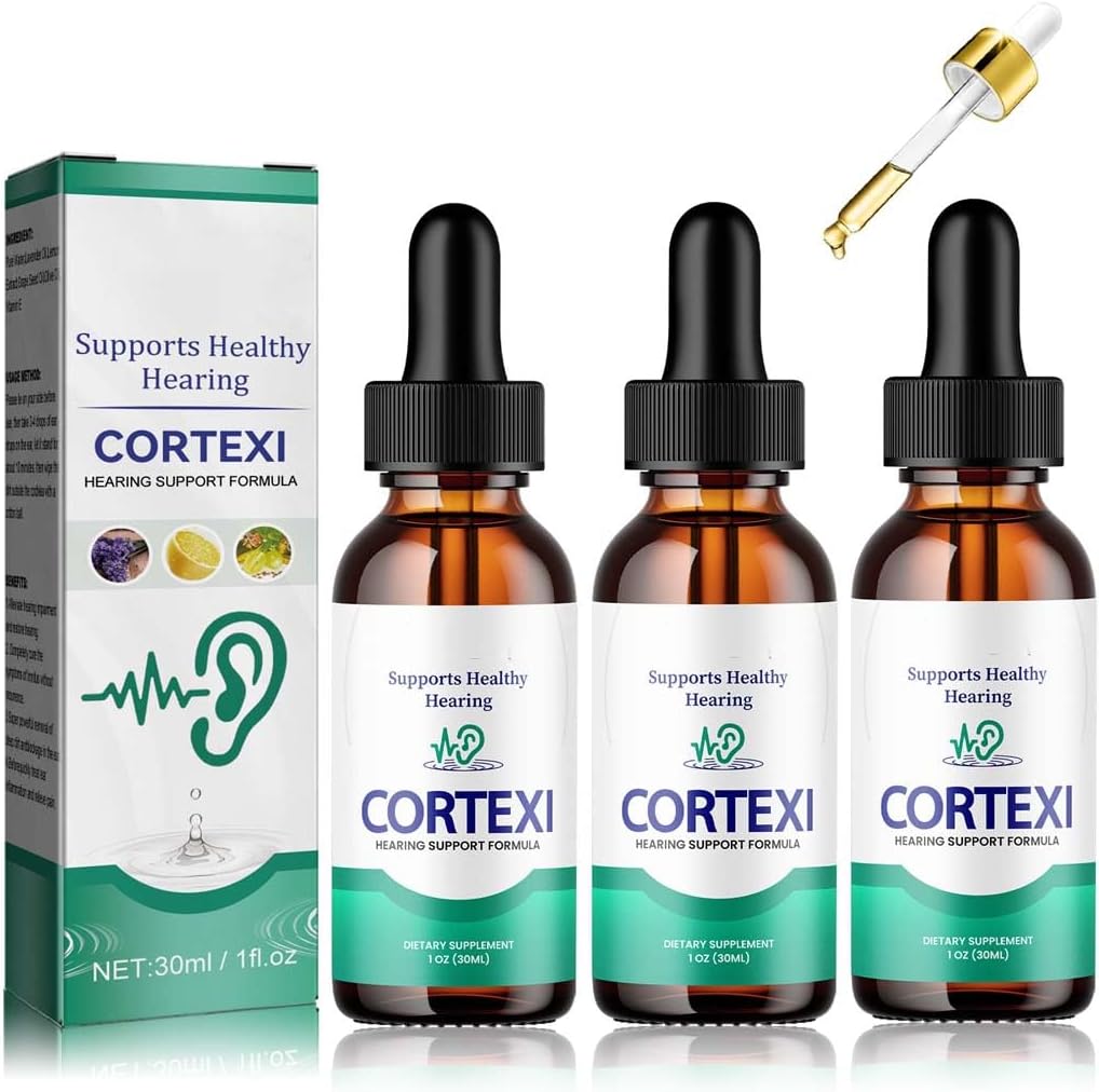 REYROB 3 Pack Cortexi Tinnitus Treatment, [1x30ML] Cortexi Hearing Support Drops,Cortexi Advanced Formula Drops for Ear Health