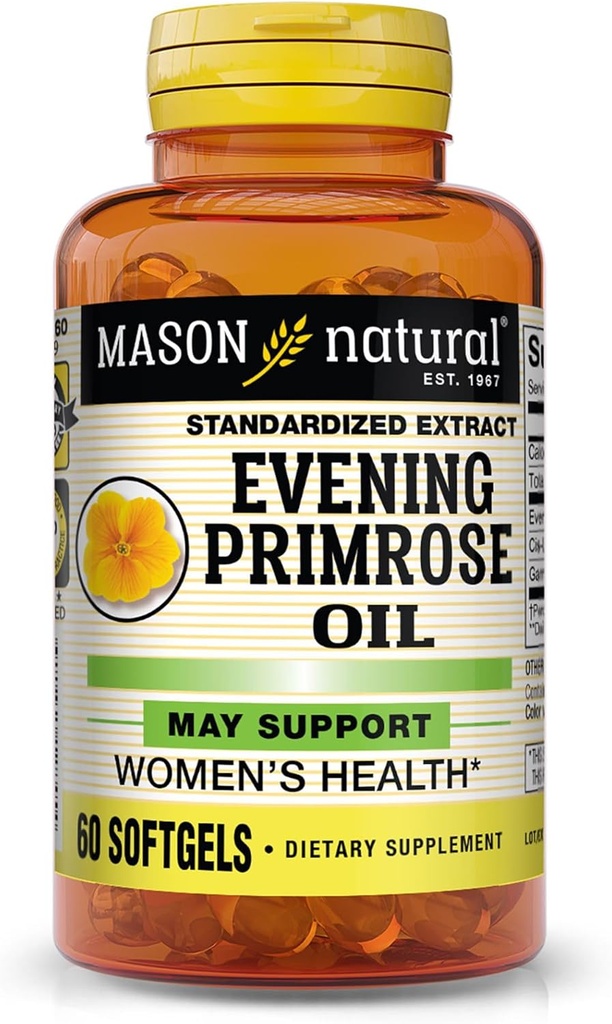Mason Natural, Βραδινή Primrose Oil Γυναίκα Υγεία Softgels - 60 Ea