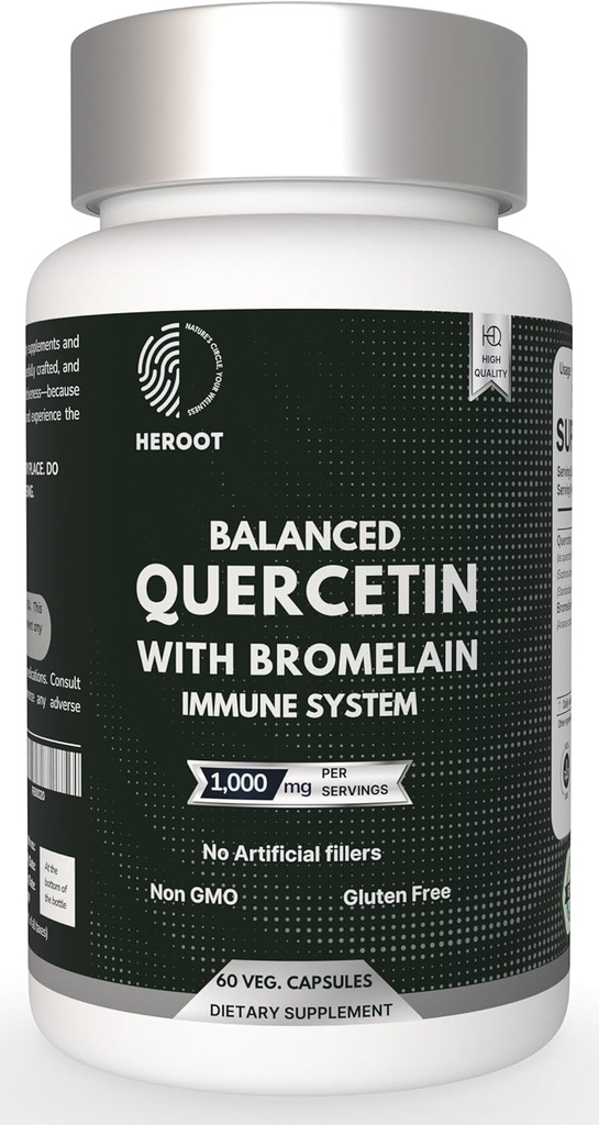 500mg Quercetin με κάψουλες Bromelain: Αναπνευστική υποστήριξη μη-GMO 