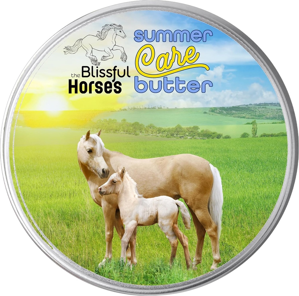 The Blissful Horses Summer Care Sun Butter, Gentle Horse Sunscreen, Easy-to-Apply Sunblock Solution, Must-Have Horse Essentials for All Day Sun Protection, 8 oz.
