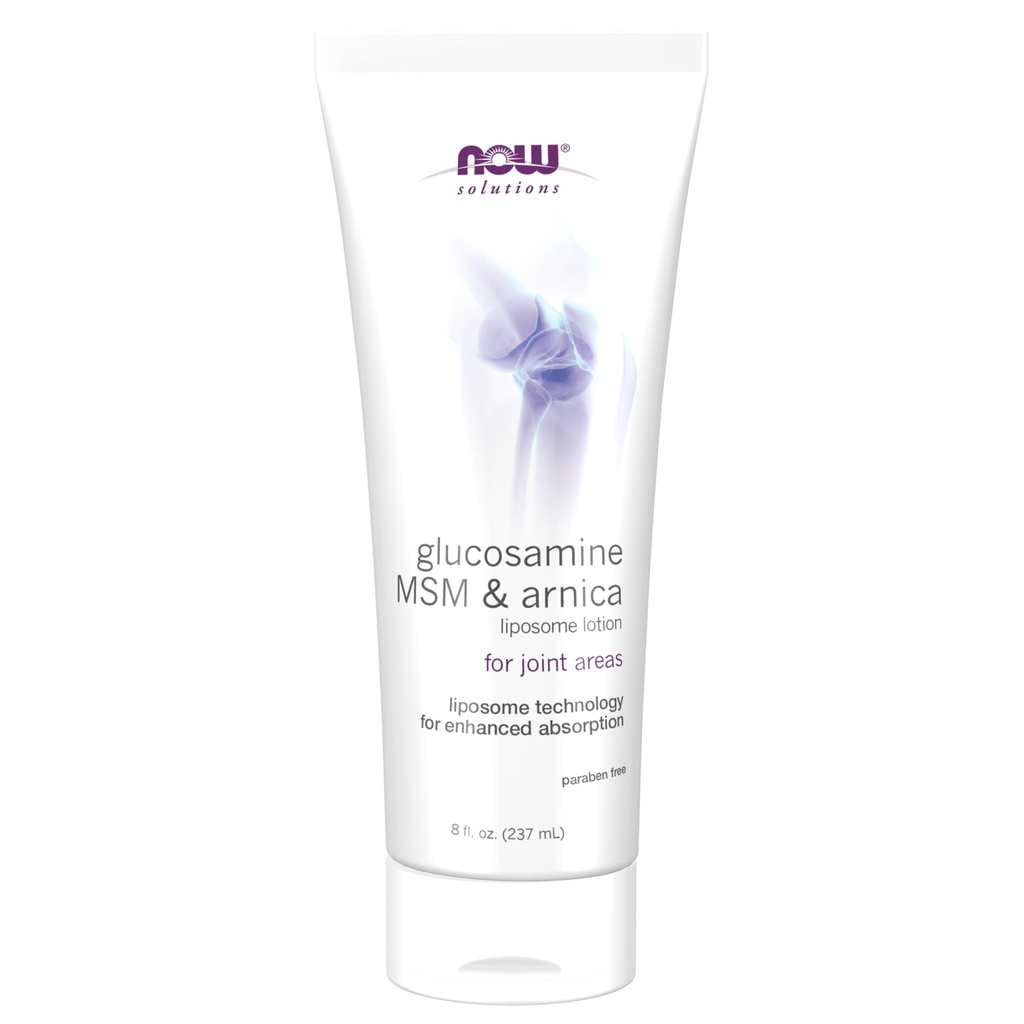 NOW Foods Solutions, Glucosamine, MSM και Arnica Liposome Lotion, για τις κοινές περιοχές, Liposome Technology για την ενισχυμένη απορρόφηση, 8-Ounce