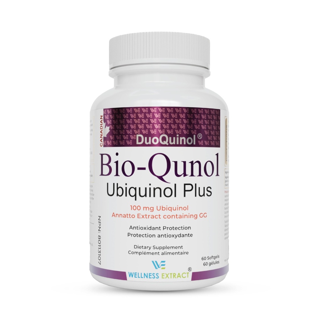 WELNESS EXTRACT BioQuinol Ubiquinol (CoQ10) με Geranylgeraniol – Master Αντιοξειδωτικό για την υγεία της καρδιάς, Cellular Energy 150mg 60 Softgels