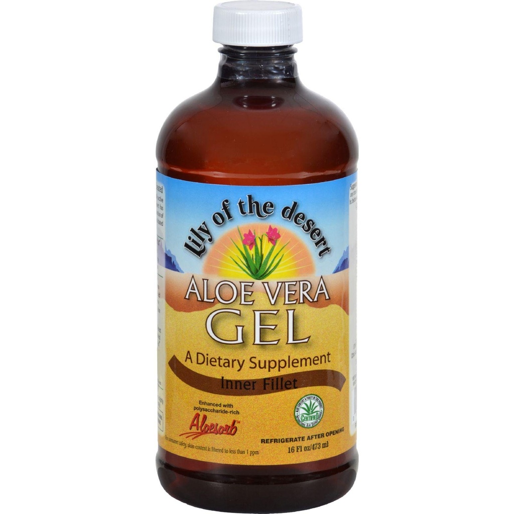 Lily of The Desert Aloe Vera Gel - Εσωτερικό φιλέτο Φιλτραρισμένο Αλόη Βέρα Ποτό, Θυλακική συνέπεια, δυσπεψία Ένζυμα για την υγεία των ούλων, Στομαχική ανακούφιση, Ευεξία Λαμπερό Δέρμα 16 Fl Oz Gelly Sachet Περιλαμβάνεται.
