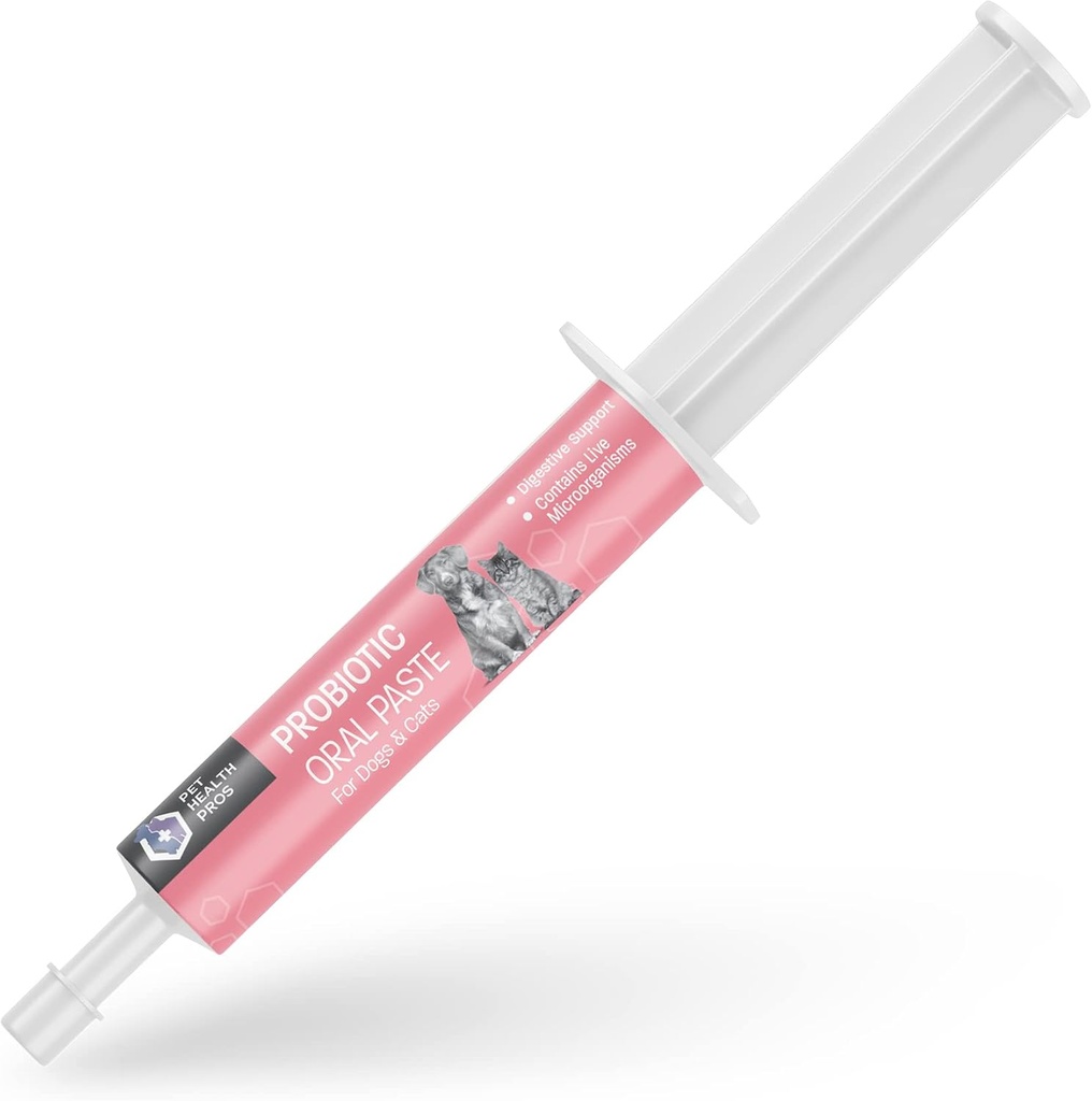 Probiotic Oral Paste for Dogs & Cats - Support Healthy Digestion Probiotic Gel - Anti Diarrhea for Dogs and Cat Probiotics for Diarrhea - for Traveling, Kenneling and Training - 30 cc