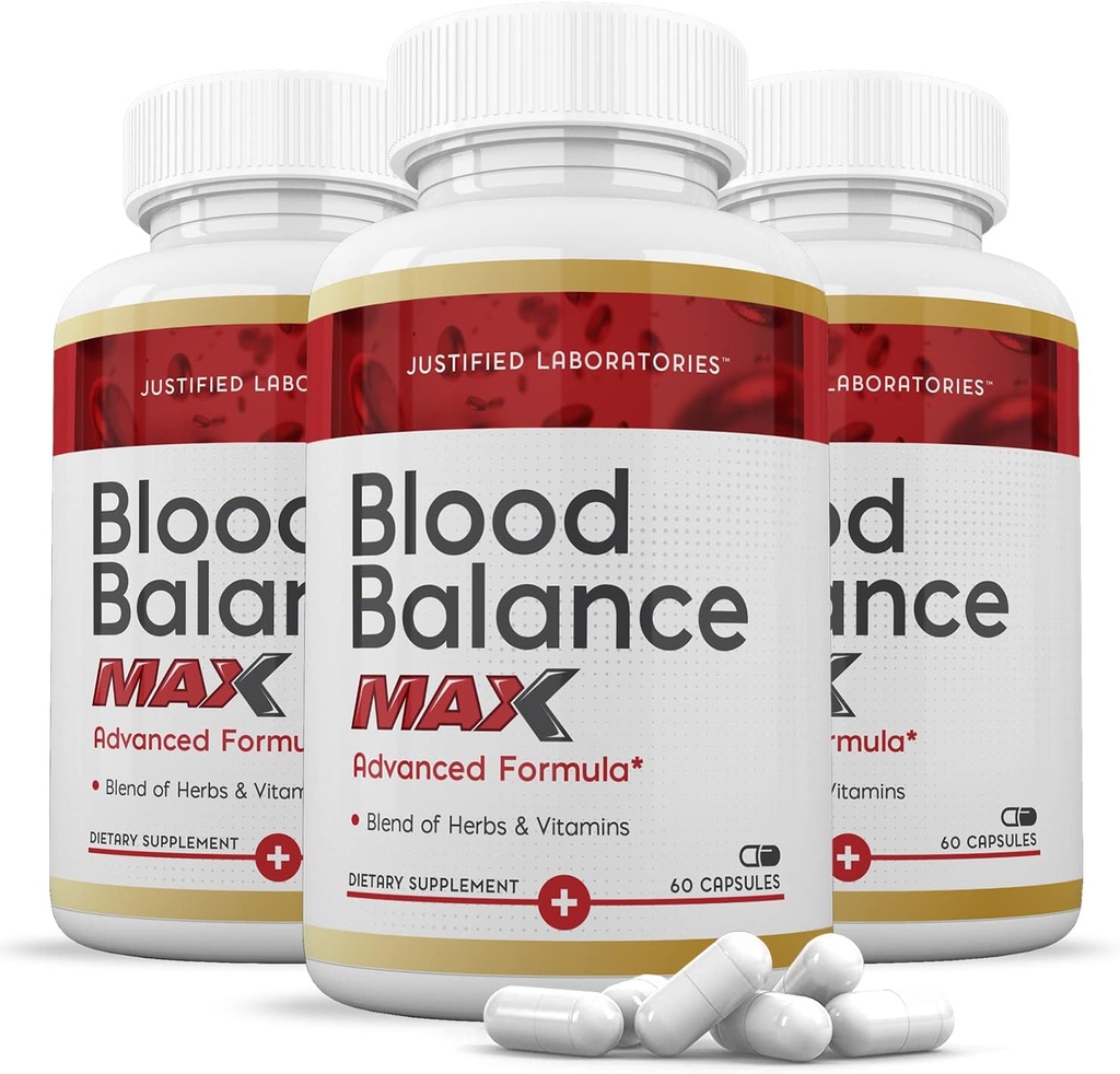 Αιτιολογημένα Εργαστήρια (3 Pack Blood Balance Max 1295MG Formula συμπλήρωμα χάπια 180 κάψουλες