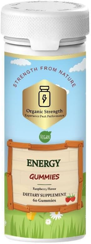 Vegan Energy Gummies: Ενυδατώστε την ημέρα σας με φυσική ζωτικότητα με 100mcg βιταμίνης Β12 (60 κόμης)