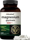 NatureBell Μαγνήσιο Γλυκινικό 500mg, 240 Κάψουλες Veggie 