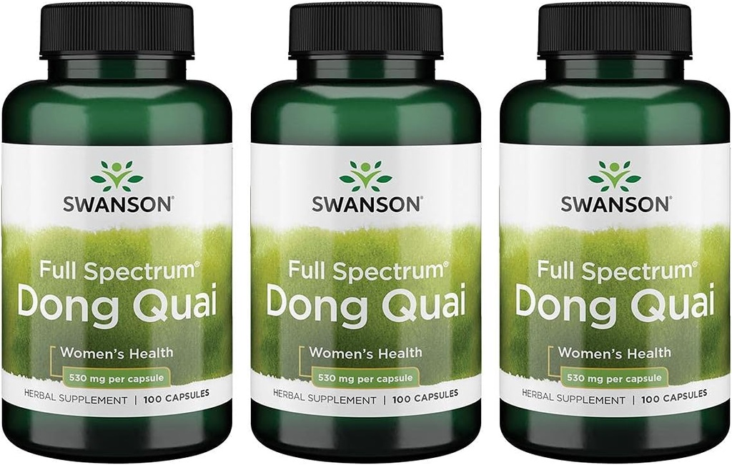 Swanson Dong Quai 530 Milligrams 100 Κάψουλες 3 Συσκευασία
