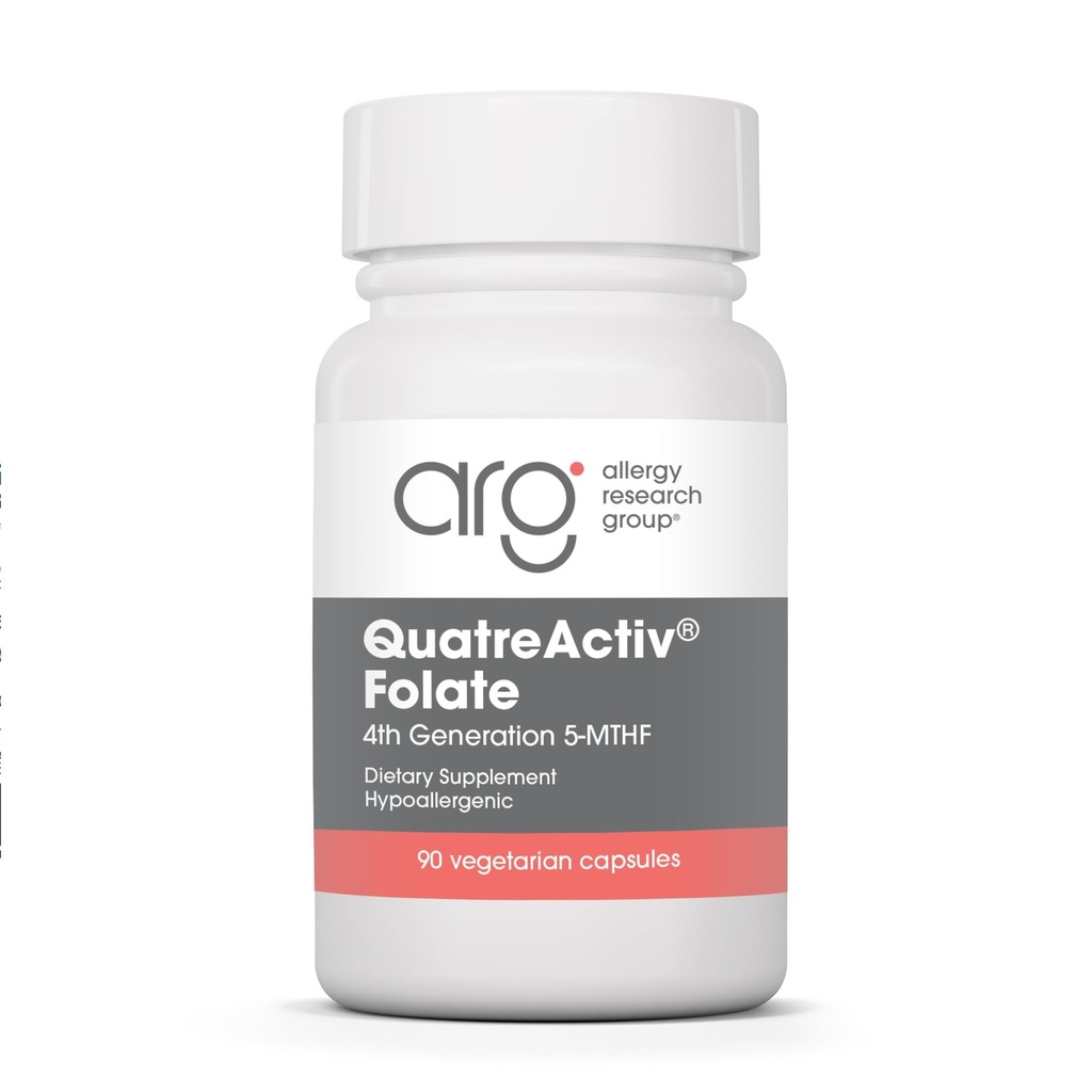 Ομάδα Έρευνας Αλλεργίας QuatreActiv Folate Supplement - Methylfolate, 5-MTHF, methylation Support, Quatrefolic, Vegetarian Capsles - 90 Count