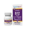 Superior Source No Shot Vitamin B-12 Κυανοκοβαλαμίνη 1000 mcg, B-6, Φολικό οξύ & βιταμίνη D-3 1000 IU - Υποστηρίζει την ενέργεια, τον εγκέφαλο, την καρδιά, και την υγεία των οστών - 100 υπογλώσσια δισκία διάλυσης