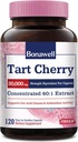 Bonawell Tart Cherry Capsule 60:1 Extract, 30000mg Δύναμη, Κατασκευασμένο από Κεράσια Montmorency Tart, Ισχυρό καθαρισμό ουρικού οξέος, Κινητικότητα, 4 Μήνες προσφοράς, 120 κάψουλες