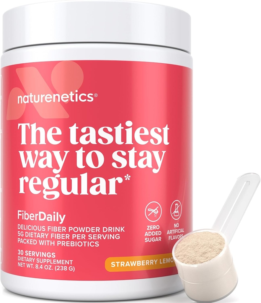 FiberDaily Delicious Fiber Powder - Βιολογικό Psyllium Husk, Agave Inulin & Sunfiber® Guar Gum Sharmberry Lemonade Drink, Sugar Free, Soluble Fiber, Prebiotic Fiber Supplement, Vegan, 1 μήνας προσφοράς