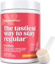FiberDaily Delicious Fiber Powder - Organic Psyllium Husk, Agave Inulin & Sunfiber® Guar Gum Strawberry Lemonade Drink, Sugar Free, Soluble Fiber, Prebiotic Fiber Supplement, Vegan, 1 Month Supply