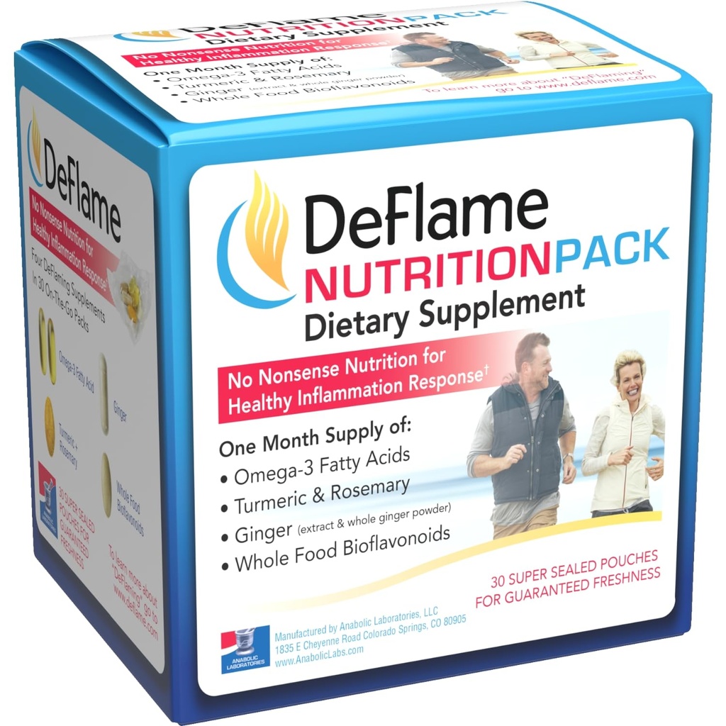 DeFlame Tendon and Ligament Συμπληρώματα - Clinically Formated Joint Supplement Vitamin Packs for Women and Men for Enhanced Mobility and Comfort Support - Made in the USA - 1 Month Supply