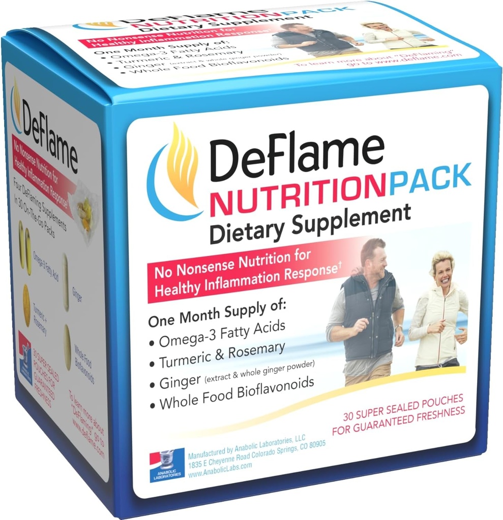 DeFlame Tendon and Ligament Supplements - Clinically Formulated Joint Support Supplement Vitamin Packs for Women and Men for Enhanced Mobility and Comfort Support - Made in the USA - 1 Month Supply