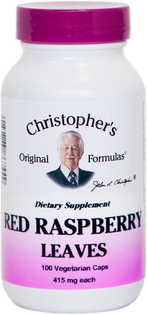 Red Raspberry φύλλα του Christopher - 450 mg - 100 κάψουλες χορτοφάγων