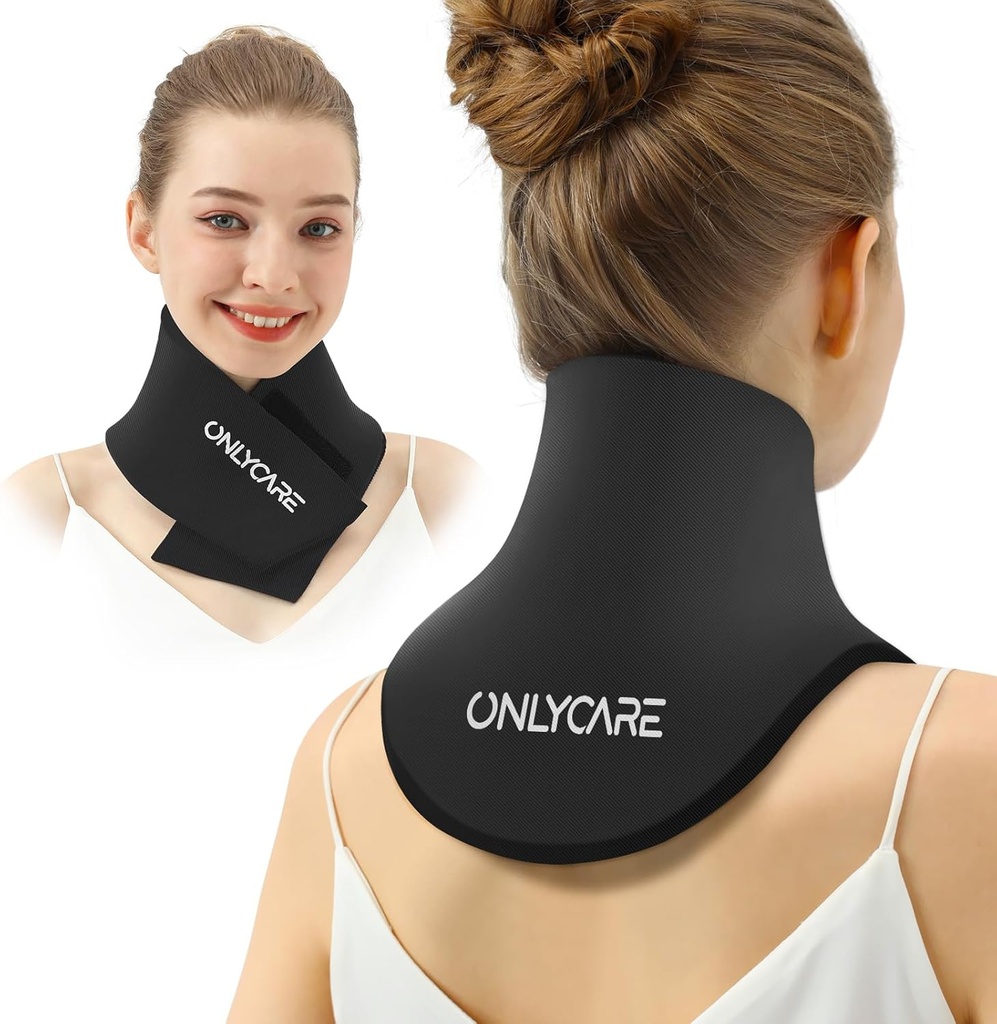 ONLYCARE Neck Ice Pack Wrap Gel - Upgraded Ice Packs for Neck Reusable, Hot and Cold Compress, Relief of Pain, Swelling, Sprains, Office Pressure