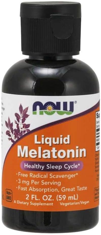 Τώρα τρόφιμα υγρή μελατονίνη, 2 Fl Oz, συσκευασία των 2 (συσκευασία Μαΐου Vary)