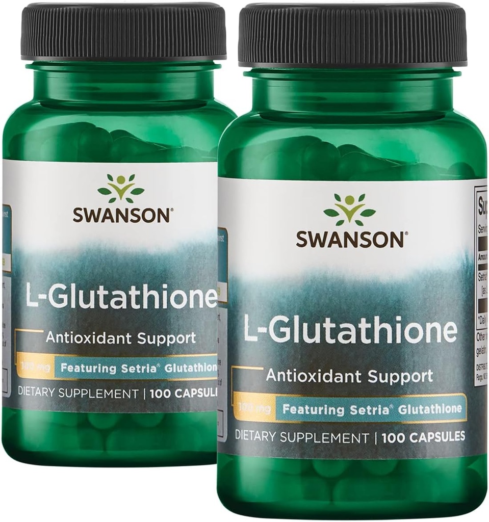Swanson Amino Acid L- Glutathionone 100 Milligrams 200 Κάψουλες 2 Φιάλες